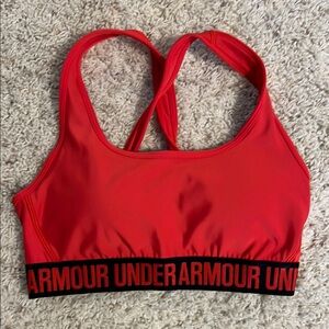 Under Armour Red Sports Bra with Racerback Design